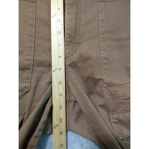 Democracy Pants Womens 14 Brown Cargo Ab Solution High Rise Utility Lace - Picture 4 of 9